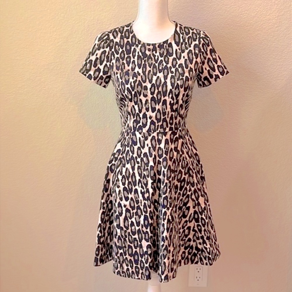 Kate Spade Leopard Flared Dress - Picture 1 of 16